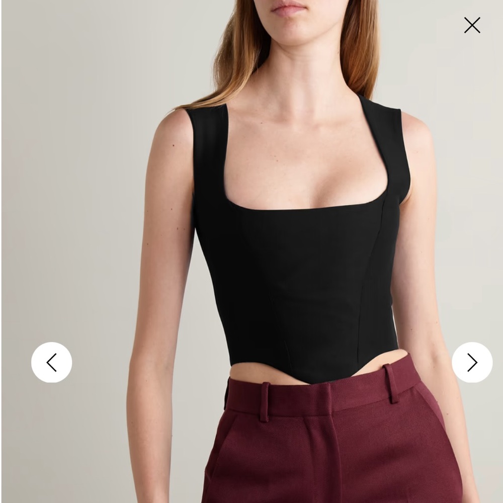 BNWT salon 1884 Friuli cropped cotton and silk-blend top